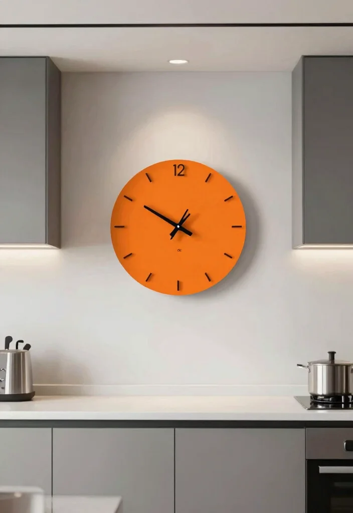 15 Above Cabinet Decor Kitchen Modern Ideas That Shine - 14. Modern Clock Display 1