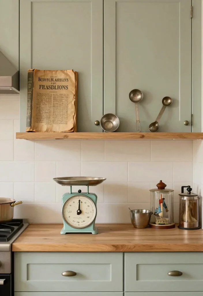 15 Above Cabinet Decor Kitchen Modern Ideas That Shine - 5. Vintage Finds 1