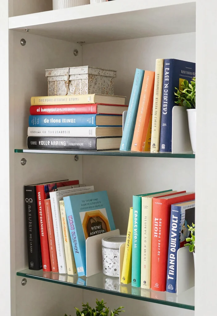 15 Glass Kitchen Cabinets Decor Ideas With Elegant Touch - 6. Stylish Cookbook Storage 1