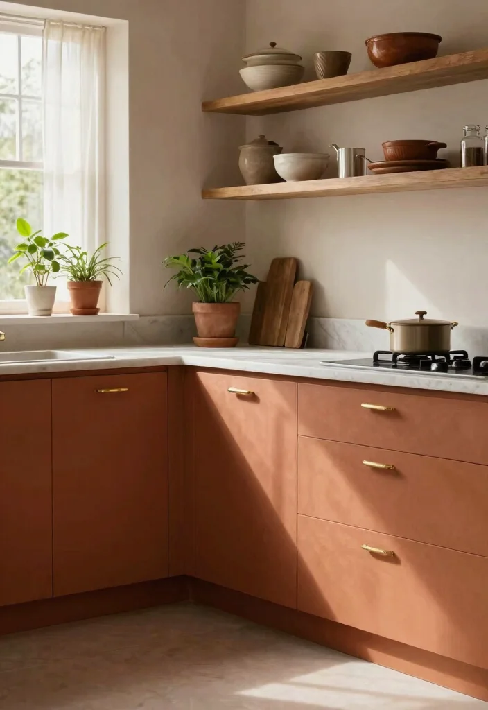 15 Kitchen Cabinets Colors 2026 Trending Ideas That Transform Your Space 1 15 Kitchen Cabinets Colors 2026 Trending Ideas That Transform Your Space - 1. Earthy Terracotta Tones 1
