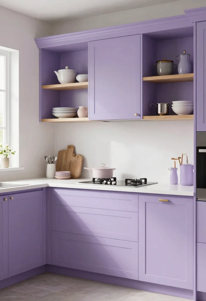 15 Kitchen Cabinets Colors 2026 Trending Ideas That Transform Your Space 11 15 Kitchen Cabinets Colors 2026 Trending Ideas That Transform Your Space - 11. Soft Lavender Hues 1