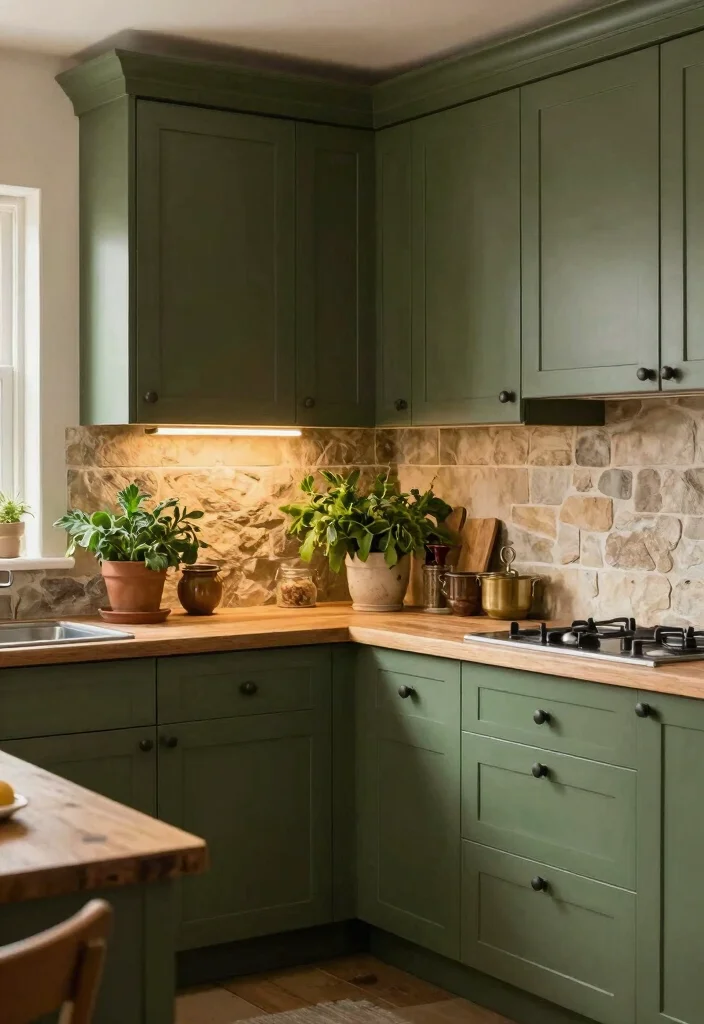 15 Kitchen Cabinets Colors 2026 Trending Ideas That Transform Your Space 15 15 Kitchen Cabinets Colors 2026 Trending Ideas That Transform Your Space - 15. Rustic Olive Green 1