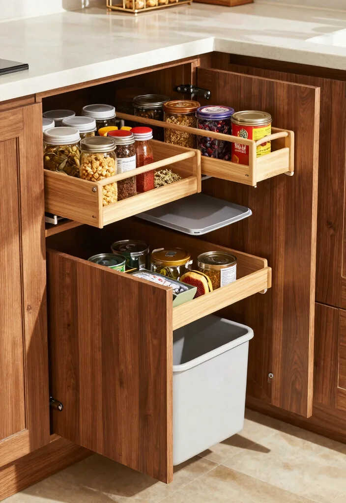 15 Kitchen Cabinets Inside Ideas That Improve Organization - 1. Pull-Out Pantry Cabinets 1