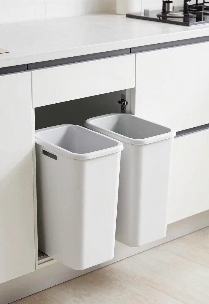 15 Kitchen Cabinets Inside Ideas That Improve Organization - 13. Hidden Trash and Recycling Bins 1