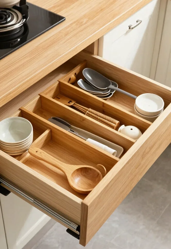 15 Kitchen Cabinets Inside Ideas That Improve Organization - 5. Drawer Dividers 1