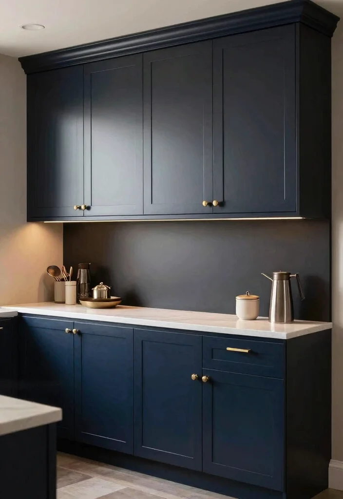 15 Kitchen Cabinets Showroom Ideas With Inspiring Displays - 13. Dark and Moody Cabinets 1
