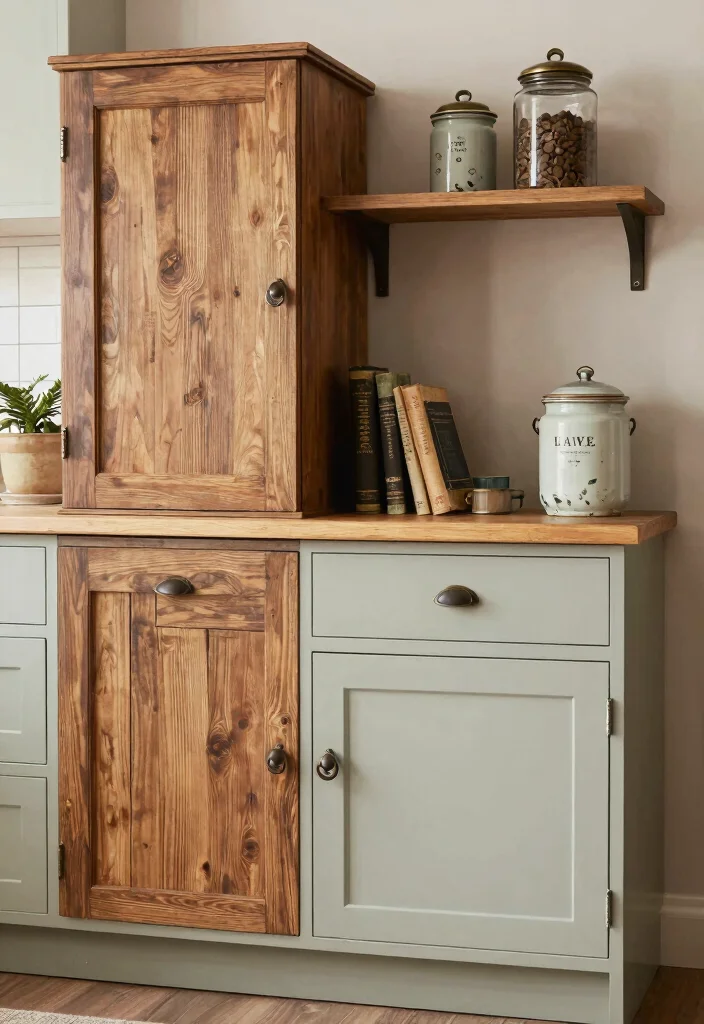 15 Kitchen Cabinets Showroom Ideas With Inspiring Displays - 7. Vintage Charm with a Twist 1