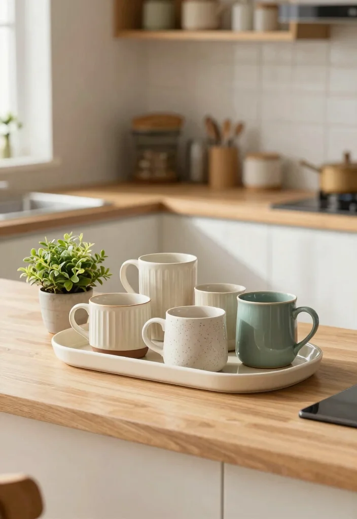 15 Kitchen Tray Decor Countertops Ideas With Styled Layers 15 15 Kitchen Tray Decor Countertops Ideas With Styled Layers - 15. Cozy Mug Collection Display 1