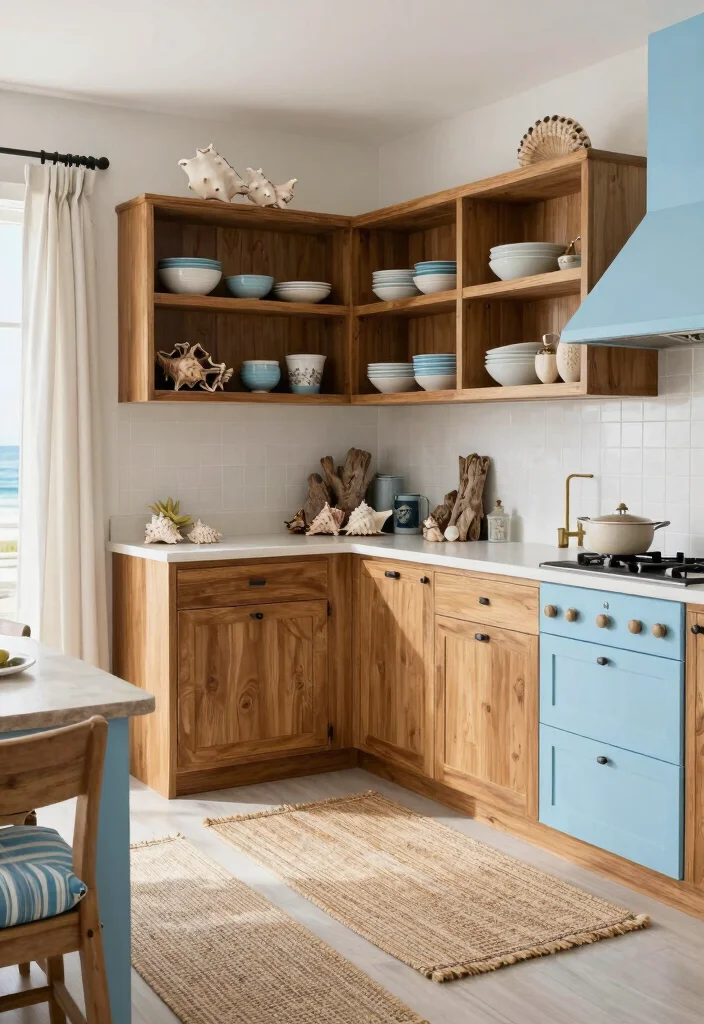 15 Light Brown Kitchen Cabinets Ideas With Cozy Appeal 10 15 Light Brown Kitchen Cabinets Ideas With Cozy Appeal - 10. Coastal Retreat Feel 1