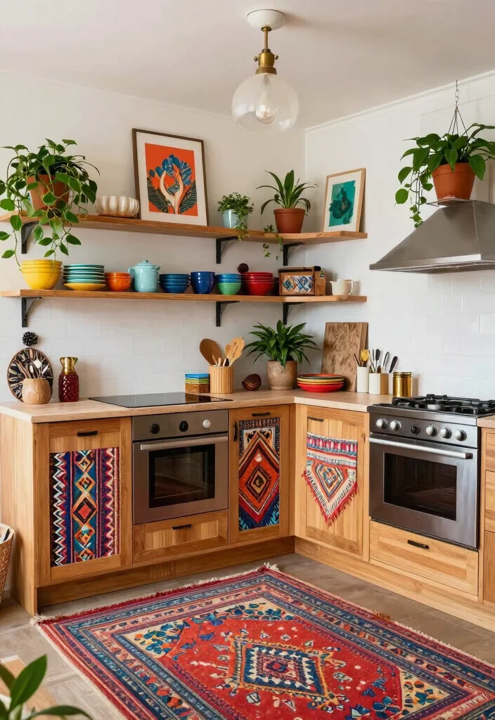 15 Light Brown Kitchen Cabinets Ideas With Cozy Appeal 11 15 Light Brown Kitchen Cabinets Ideas With Cozy Appeal - 11. Charming Bohemian Style 1