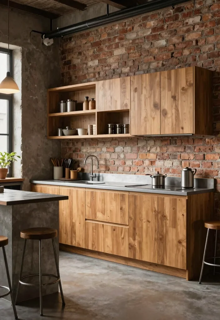 15 Light Brown Kitchen Cabinets Ideas With Cozy Appeal 13 15 Light Brown Kitchen Cabinets Ideas With Cozy Appeal - 13. Industrial Warmth 1