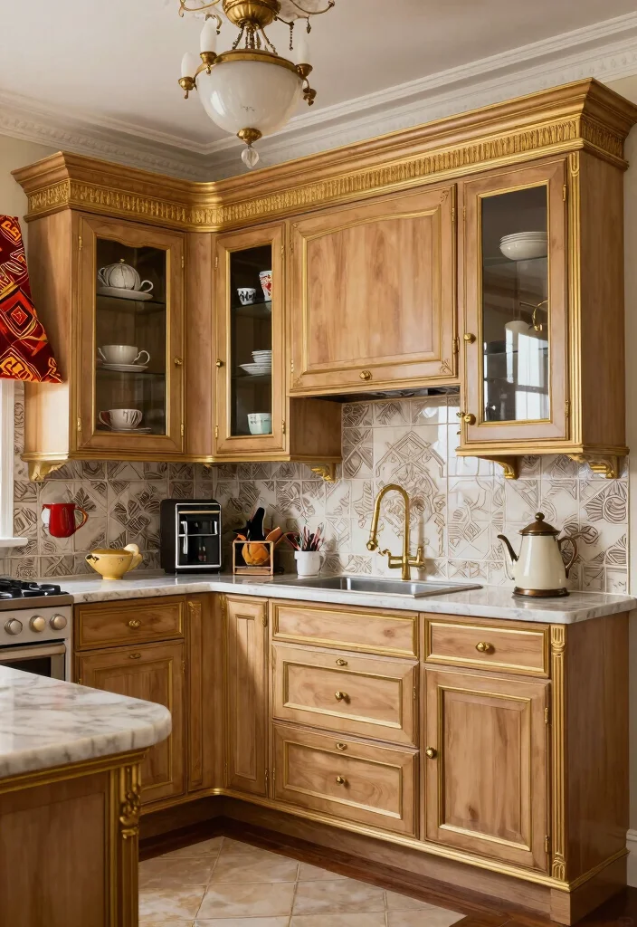 15 Light Brown Kitchen Cabinets Ideas With Cozy Appeal 8 15 Light Brown Kitchen Cabinets Ideas With Cozy Appeal - 8. Vintage Glamour 1