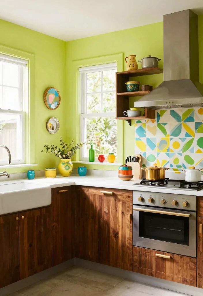 15 Light Green Kitchen Walls Ideas With Fresh Vibes - 5. Pale Lime Delight 1