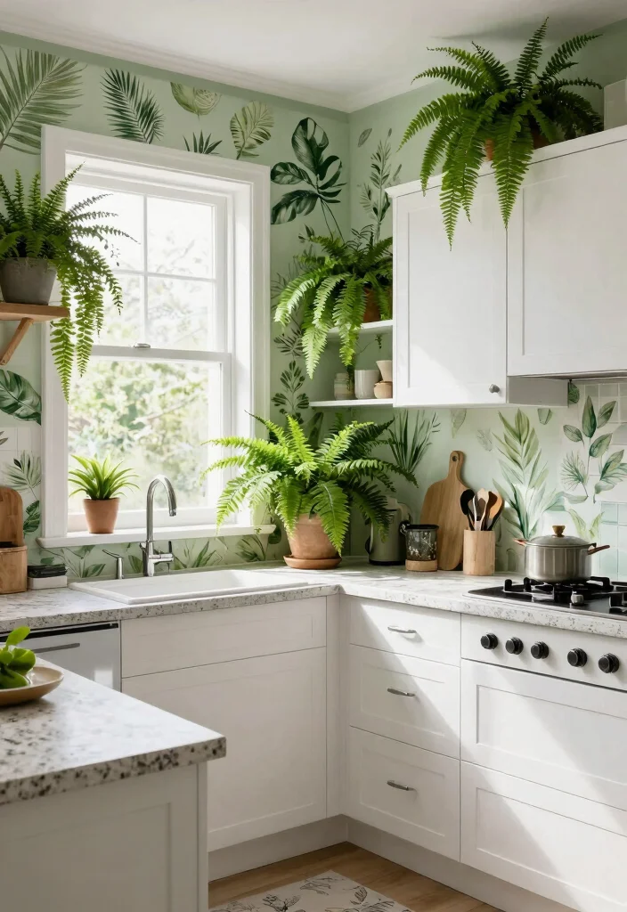 15 Light Green Kitchen Walls Ideas With Fresh Vibes - 6. Fresh Fern 1