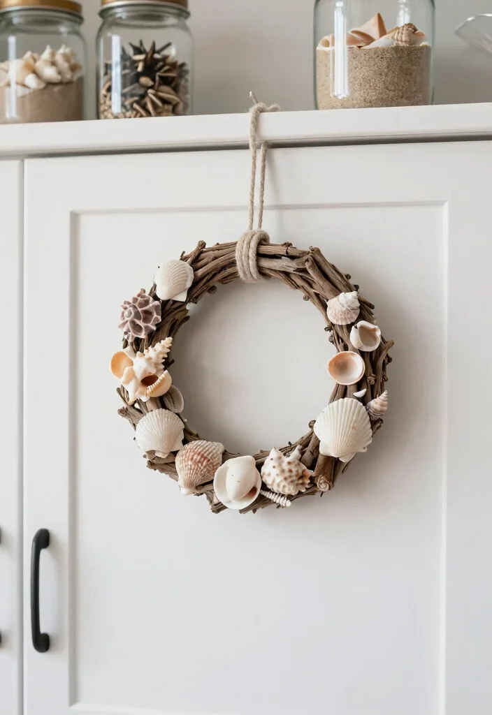 15 Mini Wreaths on Kitchen Cabinets Ideas With Festive Touch 14 15 Mini Wreaths on Kitchen Cabinets Ideas With Festive Touch - 14. Coastal or Nautical Wreaths 1