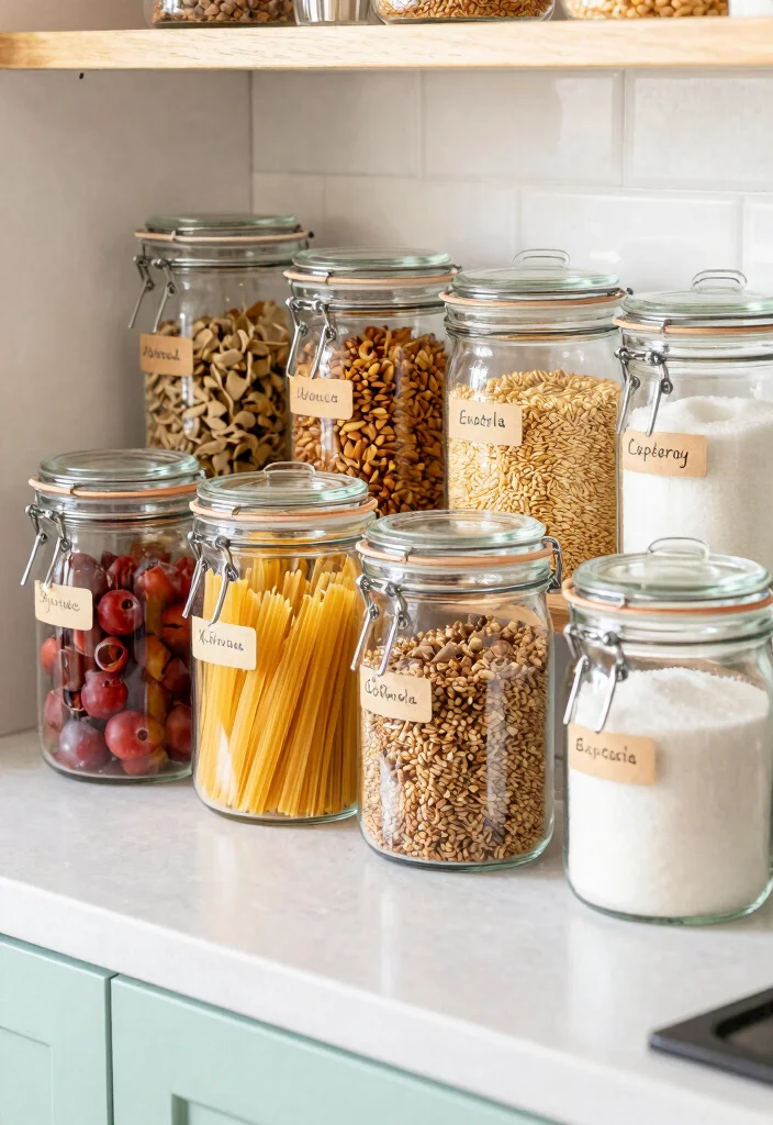 15 Smart Kitchen Storage Ideas That Maximize Function - 13. Stylish Canisters for Dry Goods 1