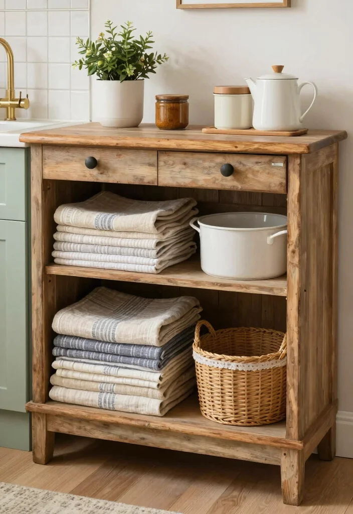15 Smart Kitchen Storage Ideas That Maximize Function - 14. Upcycled Furniture for Storage 1