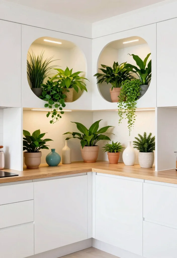 15 Wall of Cabinets Kitchen Ideas With Maximum Storage - 15. Creative Corner Openings 1