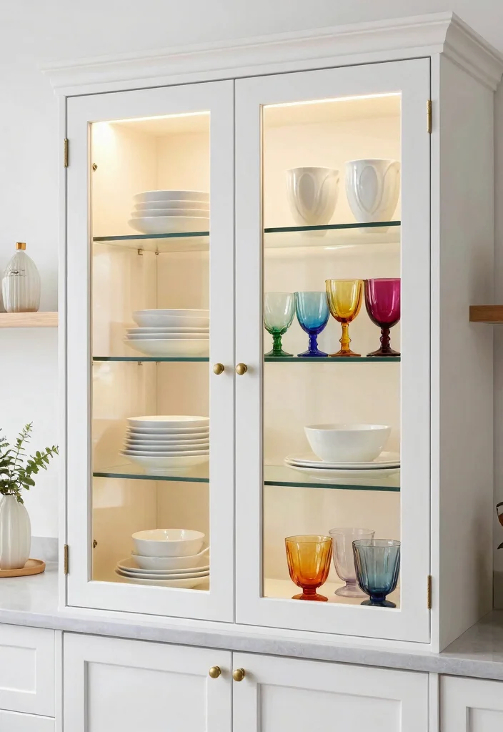 15 Wall of Cabinets Kitchen Ideas With Maximum Storage - 4. Glass-Front Cabinets 1