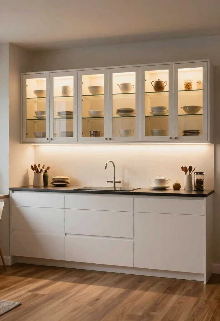 15 Wall of Cabinets Kitchen Ideas With Maximum Storage - 8. Integrated Lighting Solutions 1