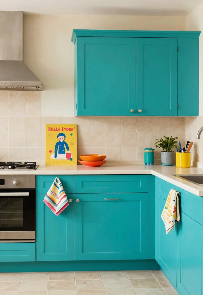 16 Beige Tile Kitchen Ideas With Soft Neutral Elegance 10 16 Beige Tile Kitchen Ideas With Soft Neutral Elegance - 10. Beige with Bold Accent Colors 1