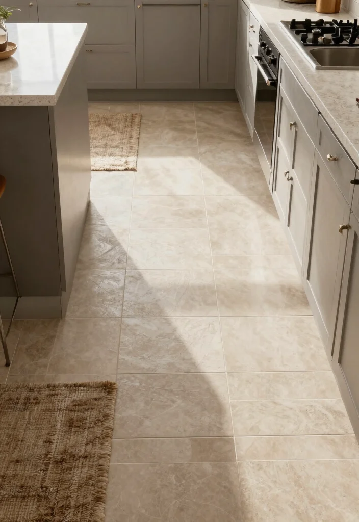 16 Beige Tile Kitchen Ideas With Soft Neutral Elegance 9 16 Beige Tile Kitchen Ideas With Soft Neutral Elegance - 9. Soft Textured Beige Tiles 1