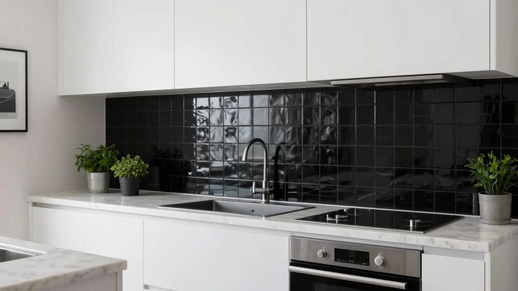 16 Black Backsplash Kitchen White Cabinets Ideas With Bold Edge