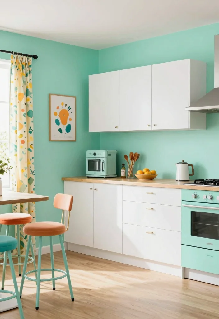 16 Green Kitchen Walls White Cabinets Ideas With Fresh Contrast 3 16 Green Kitchen Walls White Cabinets Ideas With Fresh Contrast - 3. Mint Green for a Playful Touch 1