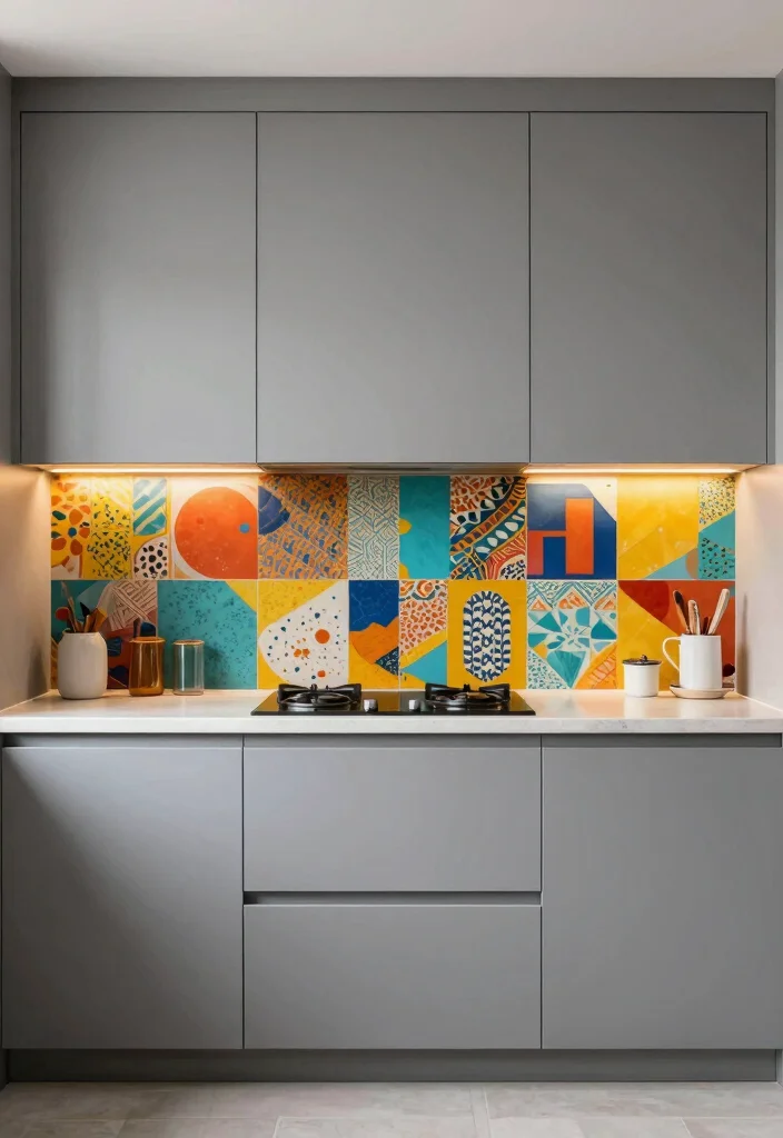 16 Grey Cabinets Kitchen 2026 Trending Ideas With Modern Elegance - 10. Grey Cabinets with Bold Backsplashes 1