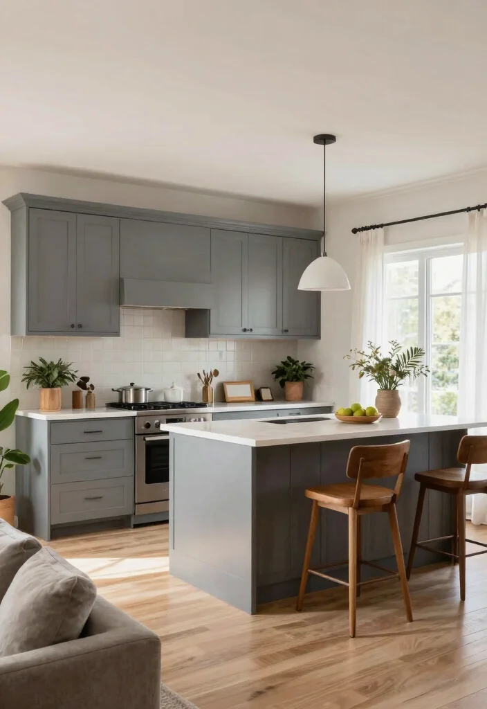 16 Grey Cabinets Kitchen 2026 Trending Ideas With Modern Elegance - 11. Open Concept Grey Cabinets 1