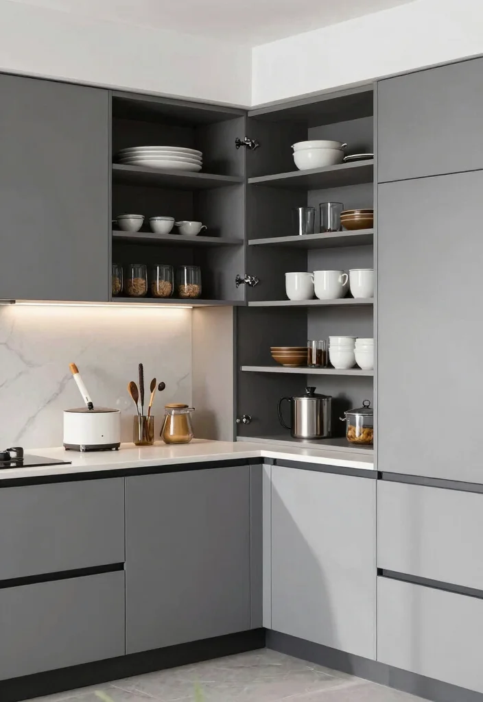 16 Grey Cabinets Kitchen 2026 Trending Ideas With Modern Elegance - 13. Grey Cabinets with Smart Storage Solutions 1