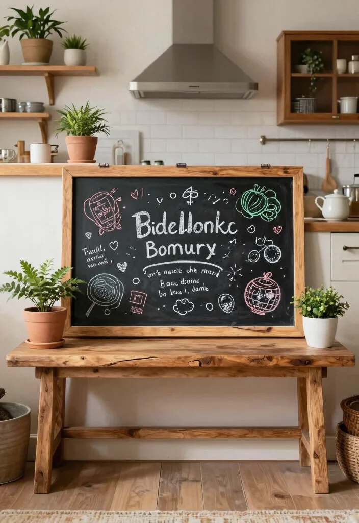 16 Kitchen Bench Decor Ideas With Casual Charm 16 16 Kitchen Bench Decor Ideas With Casual Charm - 16. Create a Daily Message Board 1