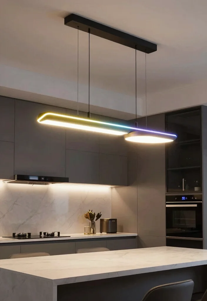 16 Kitchen Lighting Over Island Ideas With Statement Glow - 16. Smart LED Lighting 1