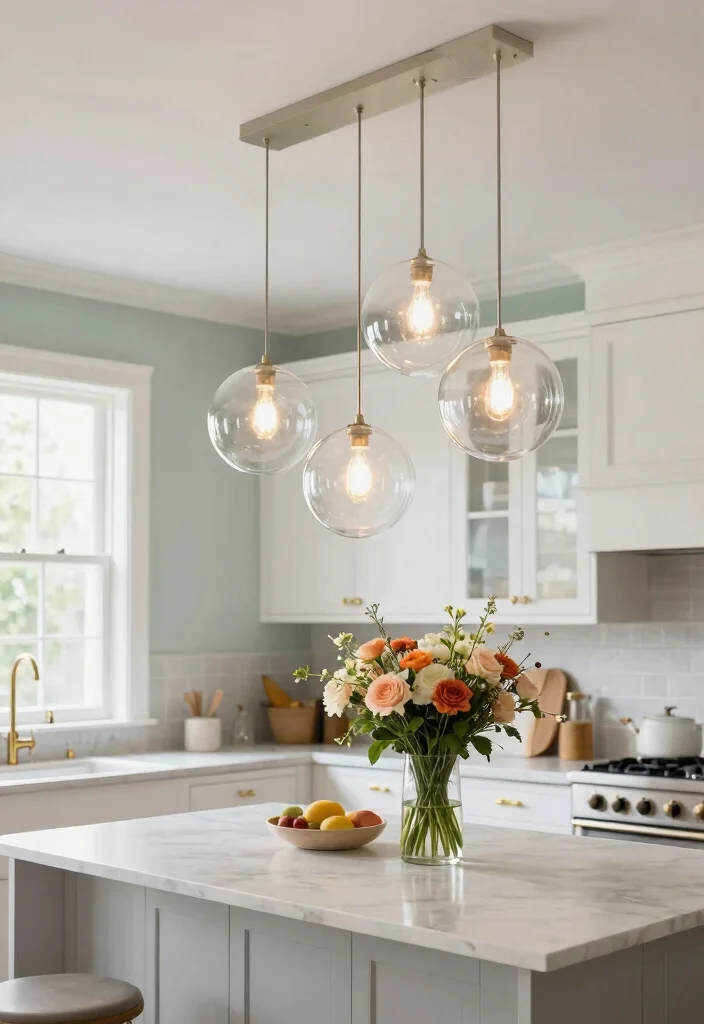 16 Kitchen Lighting Over Island Ideas With Statement Glow - 2. Modern Globe Pendant Lights 1