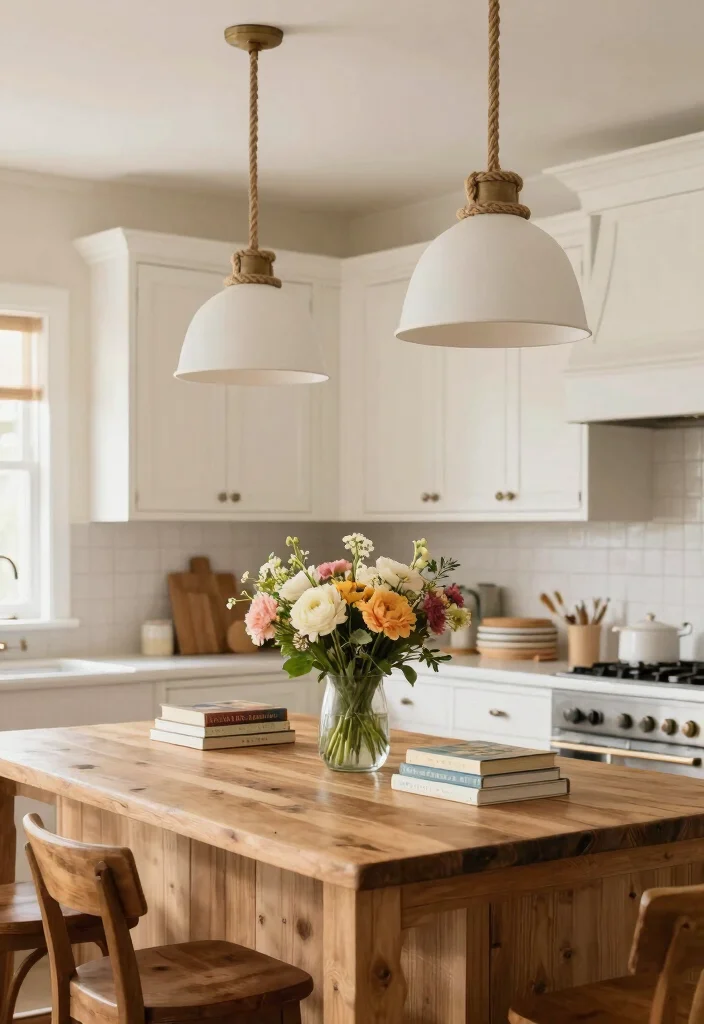 16 Kitchen Lighting Over Island Ideas With Statement Glow - 7. Farmhouse Pendant Lights with Rope Accents 1