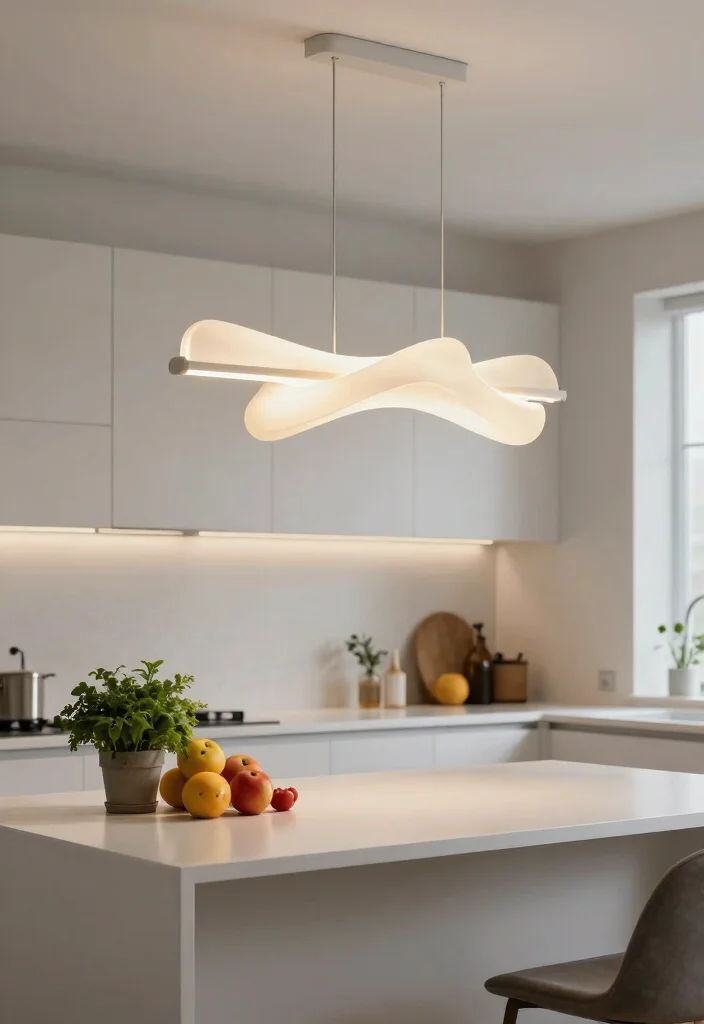 16 Kitchen Lighting Over Island Ideas With Statement Glow - 8. Artistic Sculptural Lights 1