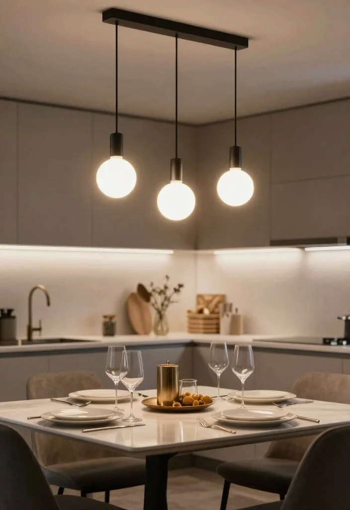 16 Light Above Kitchen Table Ideas With Warm Glow - 13. Warm White Smart Bulbs 1