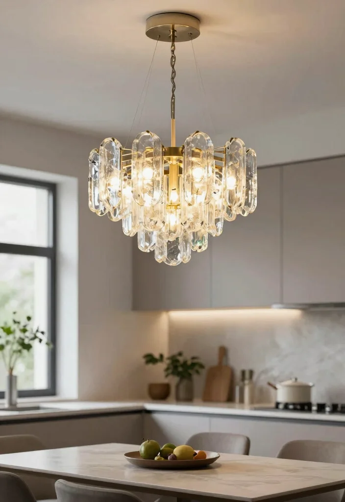 16 Light Above Kitchen Table Ideas With Warm Glow - 2. Eco-Friendly LED Chandeliers 1