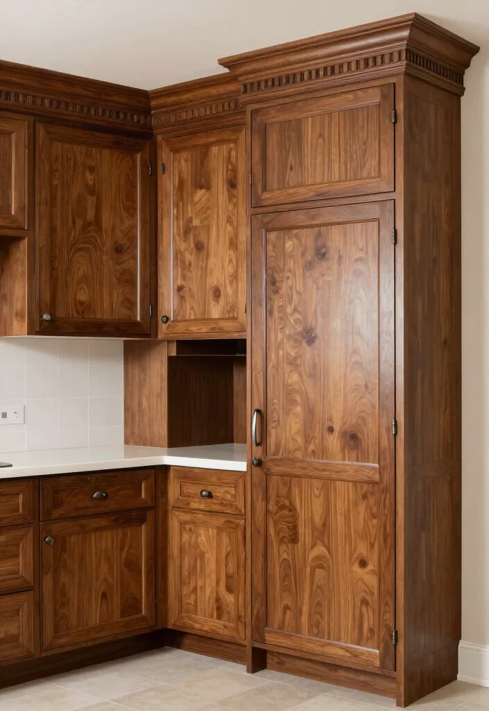 16 Medium Brown Kitchen Cabinets Ideas With Classic Warmth - 13. Customized Cabinetry 1