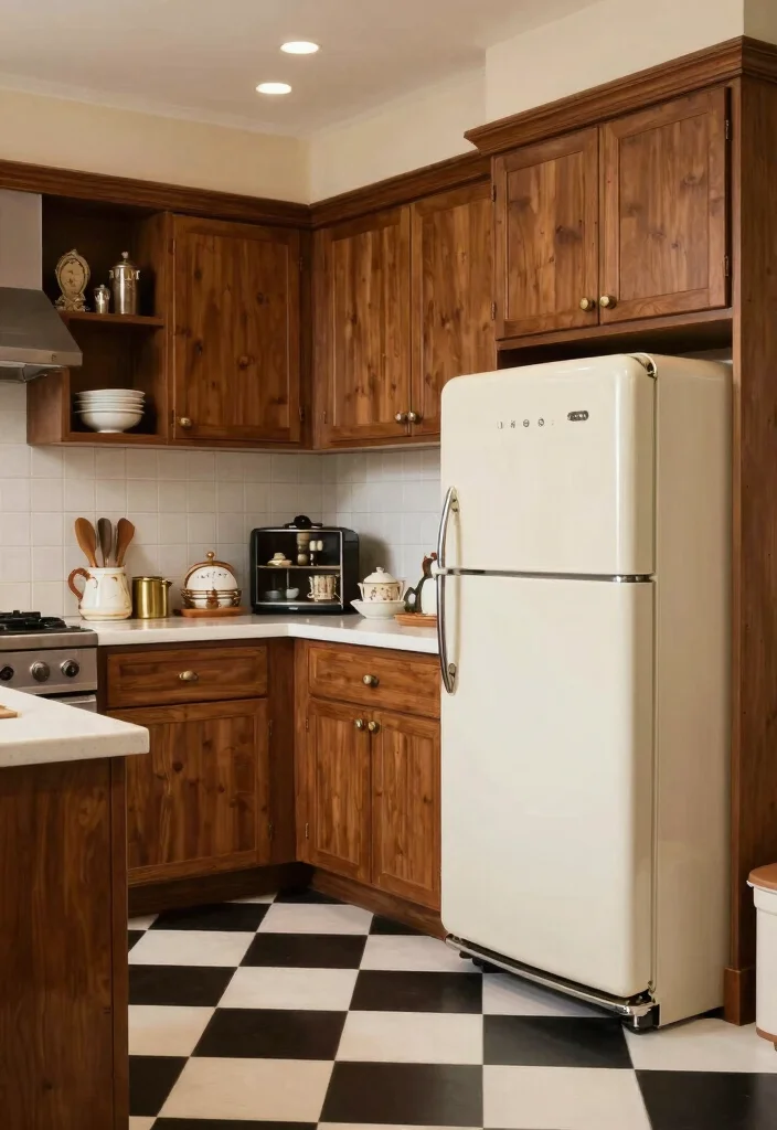 16 Medium Brown Kitchen Cabinets Ideas With Classic Warmth - 15. Vintage Charm 1
