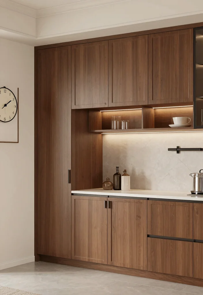 16 Medium Brown Kitchen Cabinets Ideas With Classic Warmth - 8. Transitional Elegance 1