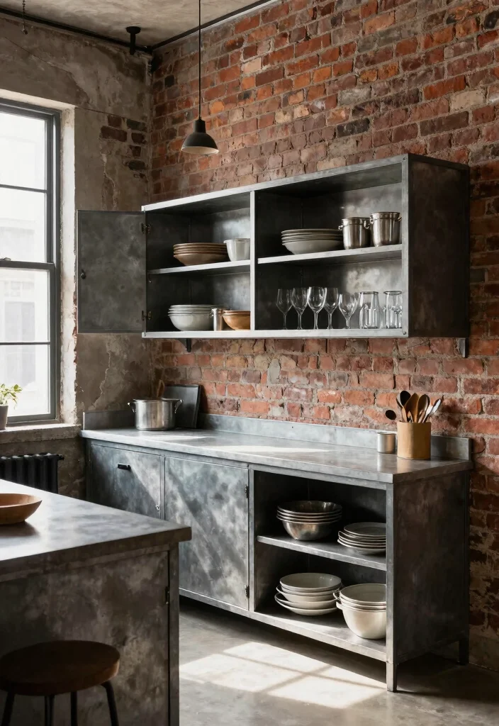 16 Open Cabinets in Kitchen Ideas With Airy Display 2 16 Open Cabinets in Kitchen Ideas With Airy Display - 2. Industrial Chic Open Cabinets 1