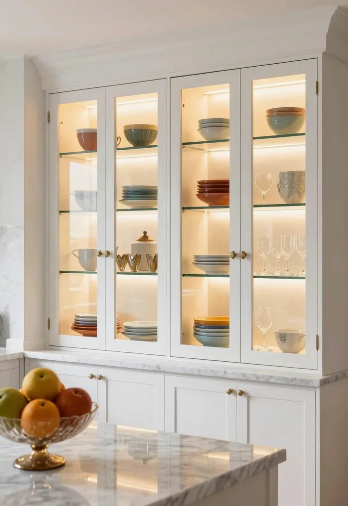 16 Open Cabinets in Kitchen Ideas With Airy Display 3 16 Open Cabinets in Kitchen Ideas With Airy Display - 3. Glass-Fronted Open Cabinets 1