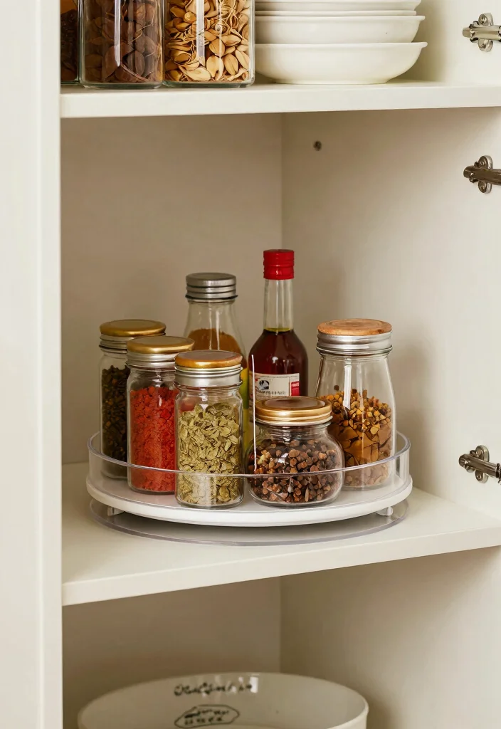 16 Storage Kitchen Ideas That Keep Everything Organized - 10. Lazy Susans 1