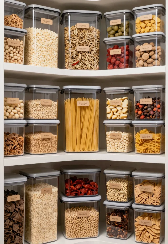 16 Storage Kitchen Ideas That Keep Everything Organized - 7. Clear Container Clarity 1