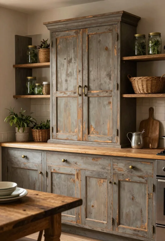 16 Wooden Cabinets Kitchen 2026 Trending Ideas With Timeless Warmth - 1. Rustic Elegance with Distressed Finishes 1