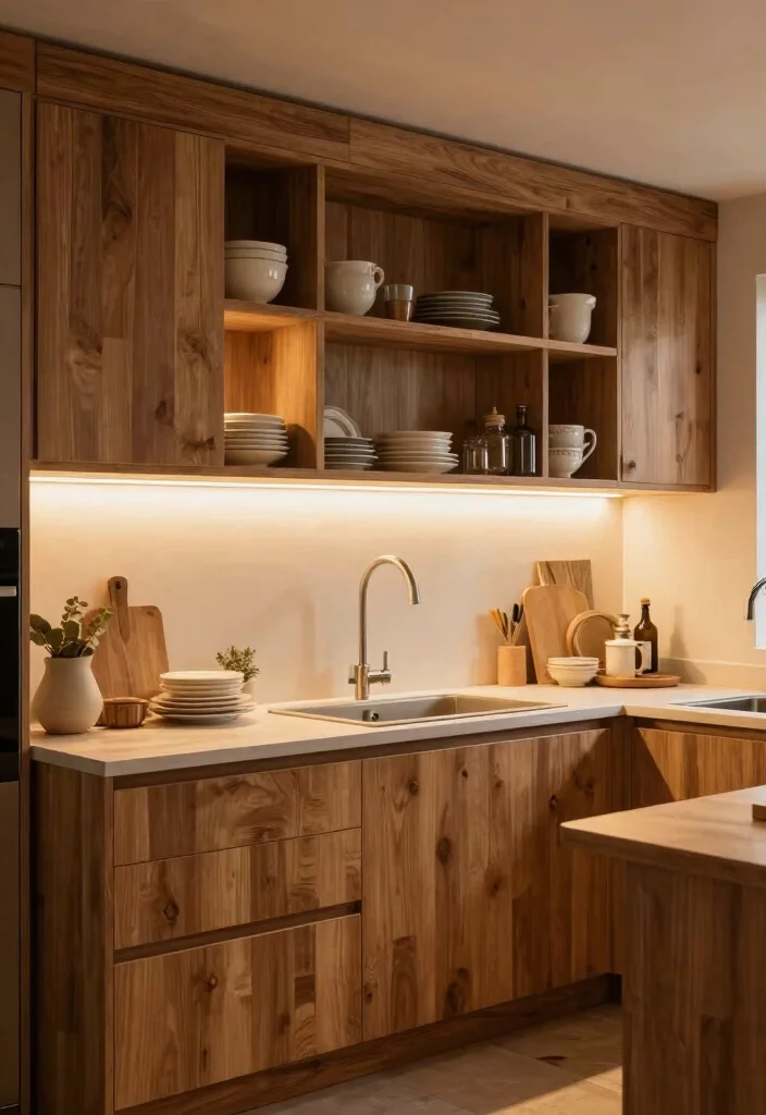 16 Wooden Cabinets Kitchen 2026 Trending Ideas With Timeless Warmth - 14. Integrated Lighting for Ambiance 1