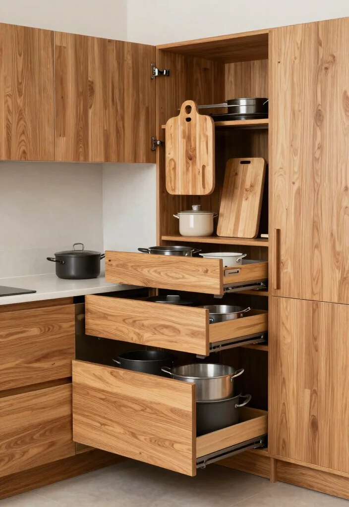 16 Wooden Cabinets Kitchen 2026 Trending Ideas With Timeless Warmth - 6. Smart Storage Solutions 1