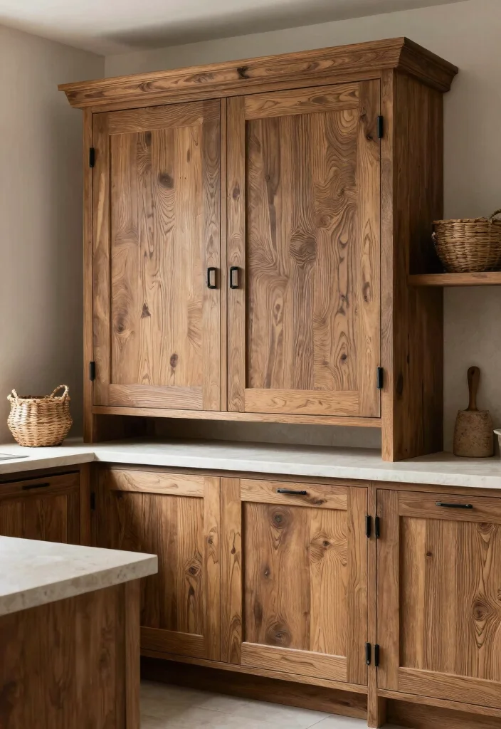 16 Wooden Cabinets Kitchen 2026 Trending Ideas With Timeless Warmth - 8. Textured Finishes for Depth 1