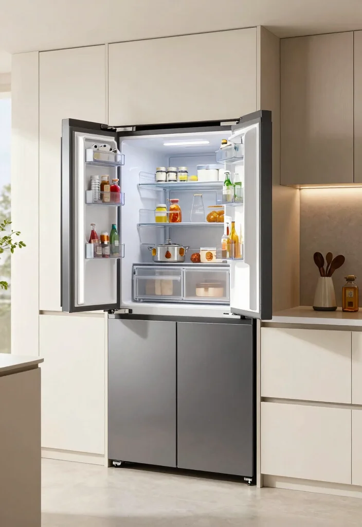 17 Kitchen Appliance Cabinet Ideas That Conceal & Simplify - 17. Smart Refrigerator Integrations 1
